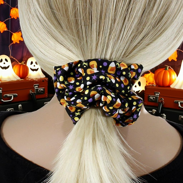Boo! Halloween print cute scrunchies