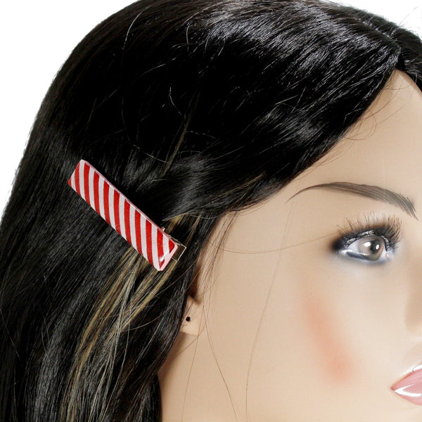 Candy cane alligator clip