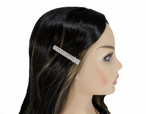 Beautiful crystal alligator clips, accented with rainbow-colored rhinestones