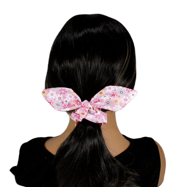 Playful pattern scrunchies with rabbit ears