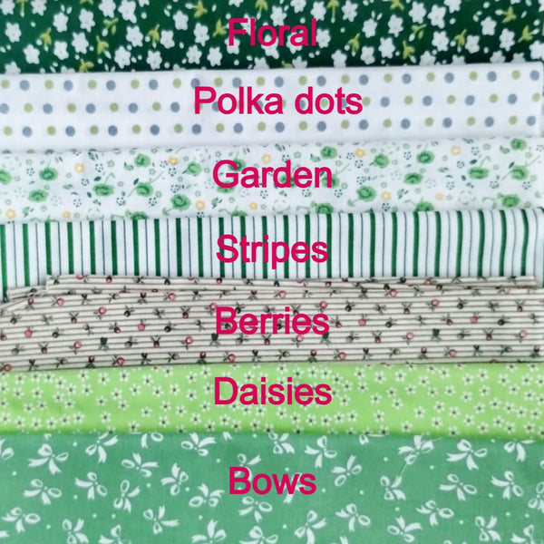 Green playful pattern scrunchies with rabbit ears