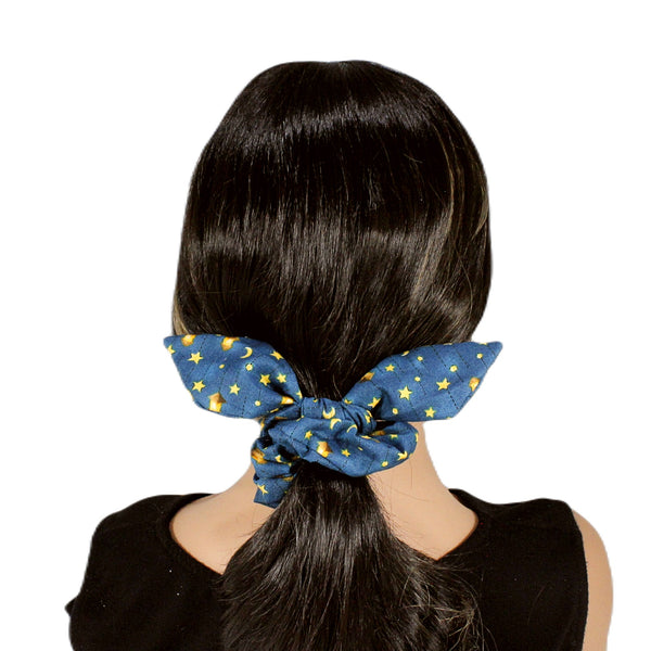 Playful pattern scrunchies with rabbit ears
