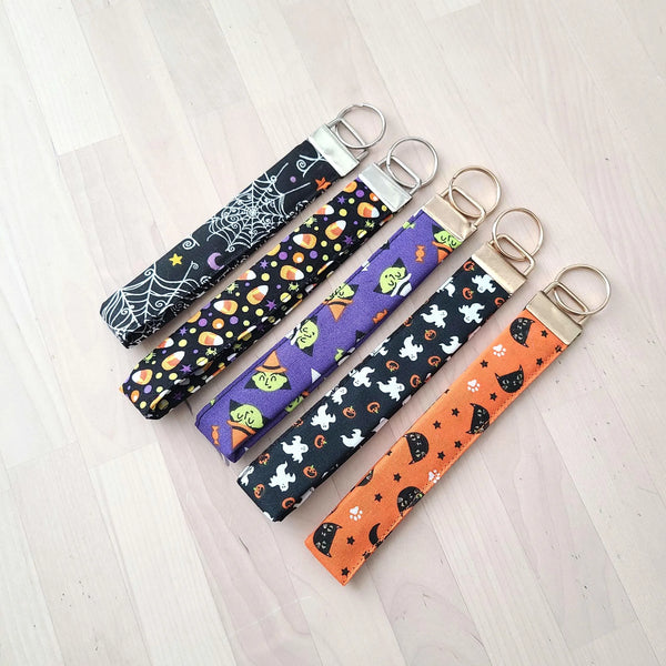 Halloween Wristlet Keychain – Fabric Key Fob