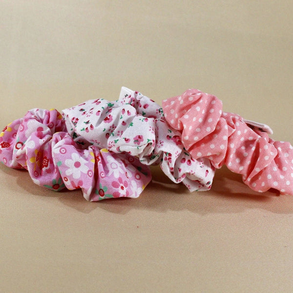 Pink scrunchies pack for girls