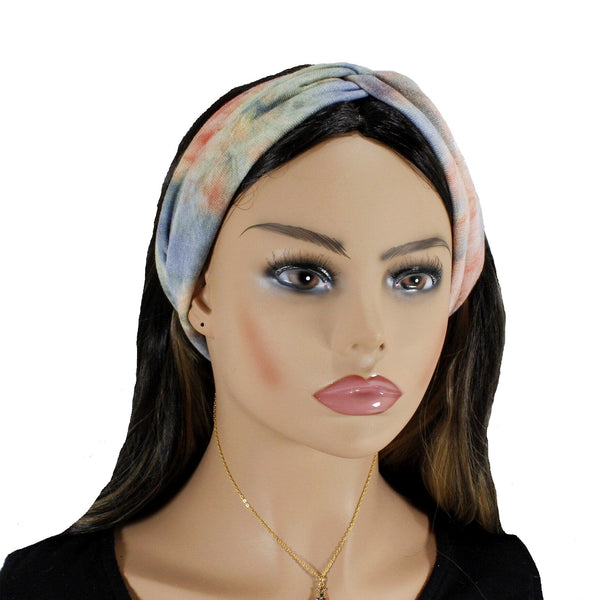Pastel twisted soft knit headbands for women