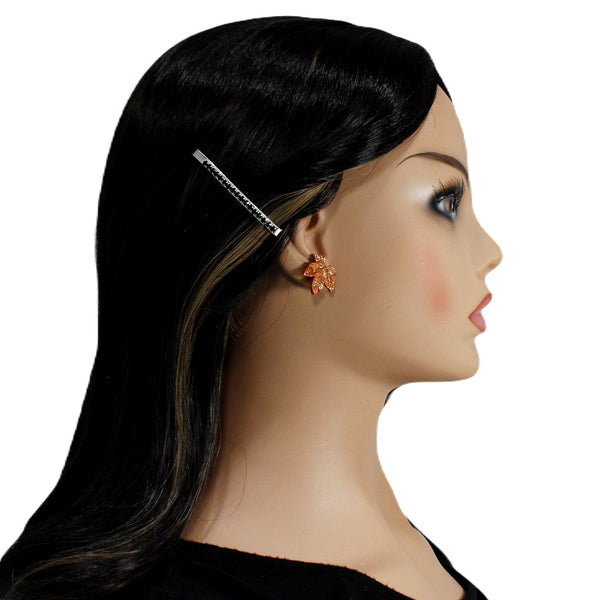 Gold-brown maple leaf stud earrings