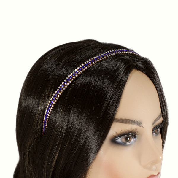 Blue rhinestones headbands for women or girls