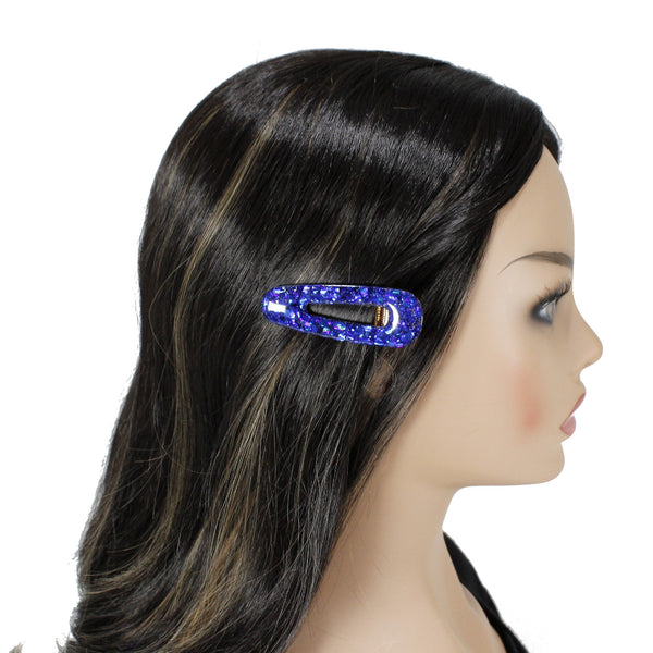 Royal blue sparkly alligator hair clip