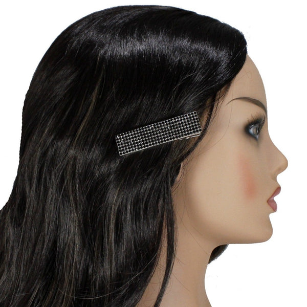 Wide sparkly crystals alligator hair clip