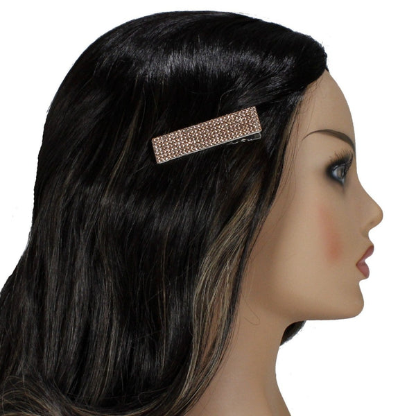 Wide sparkly crystals alligator hair clip