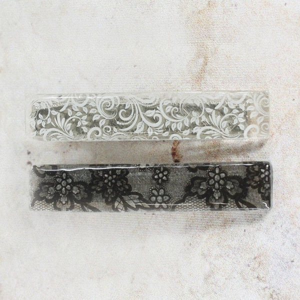 White or black lace hair clip