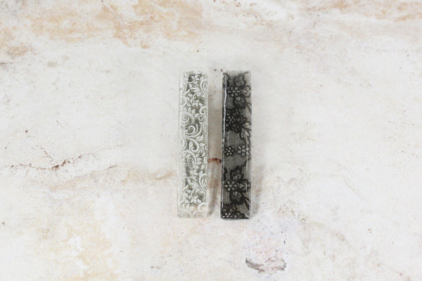 black or white lace hair clip for women