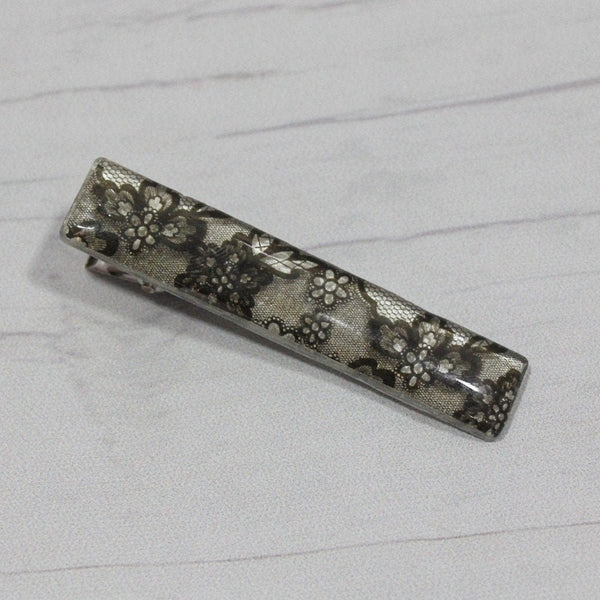 black lace resin hair alligator clip