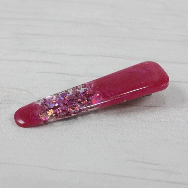 Magenta pink with sparkle inclusions hair clip for women