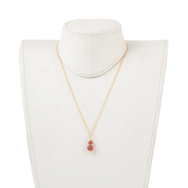Carnelian gemstone pendant necklace