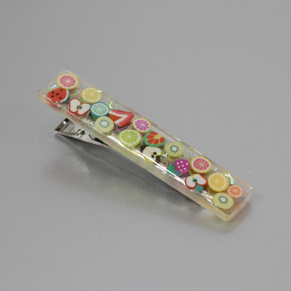 Summer fruits resin hair clip