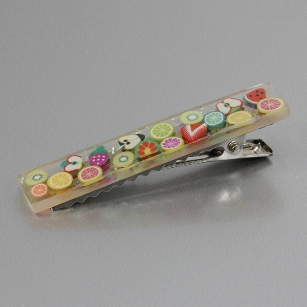 Summer fruits resin hair clip