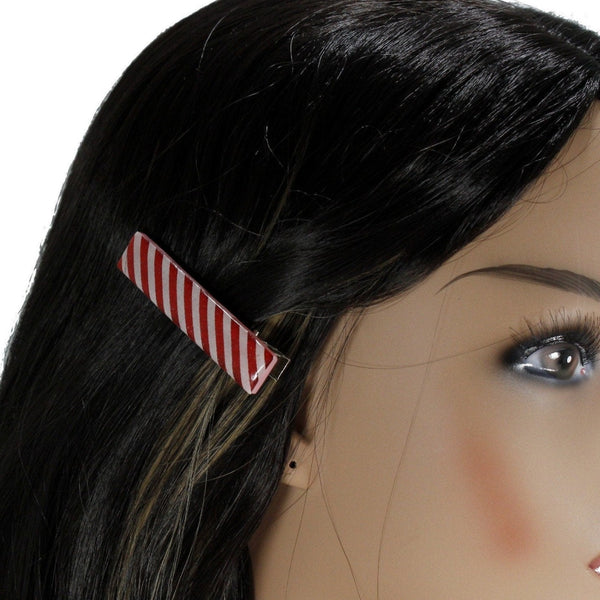 candy cane pattern alligator clip for women and girls
