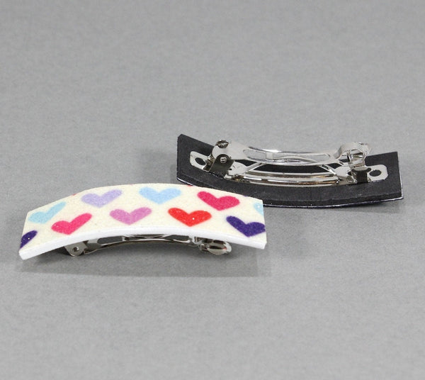 Colorful hearts hair barrette for girls and women