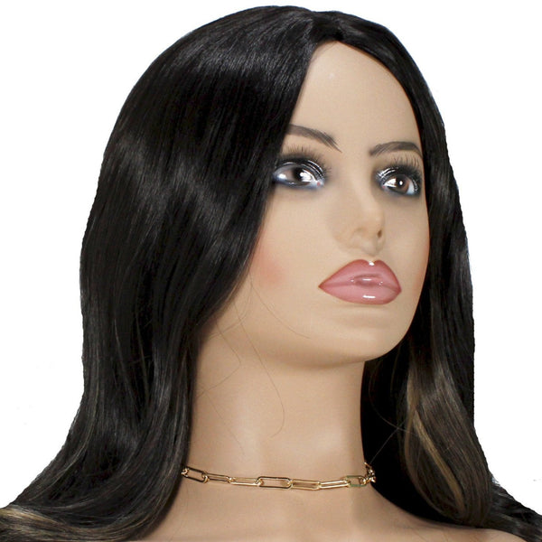 Chunky paper clip chain choker necklace for women