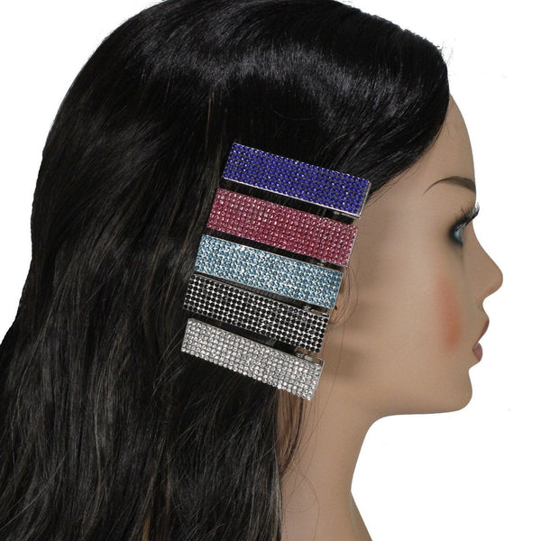 Wide sparkly crystals alligator hair clip