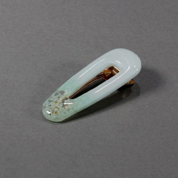 Set of 3 light green hair clip for woman or girl