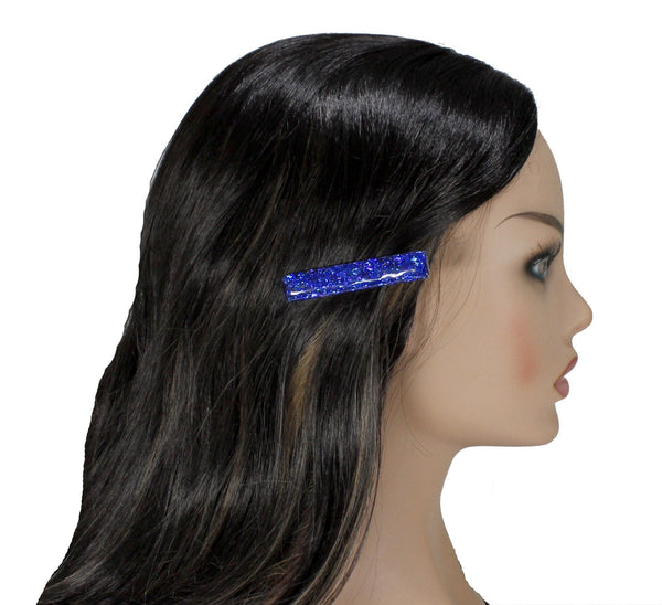 Royal blue sparkly alligator hair clip