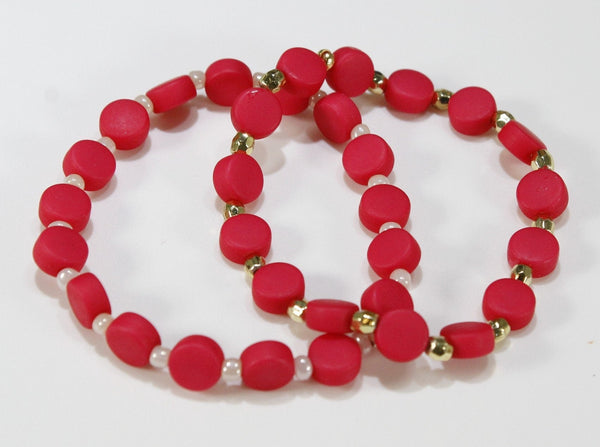 bright pink stretch bracelet