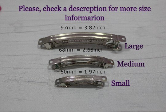 Denim barrette-scrunchie with bee embroidery for women or girls