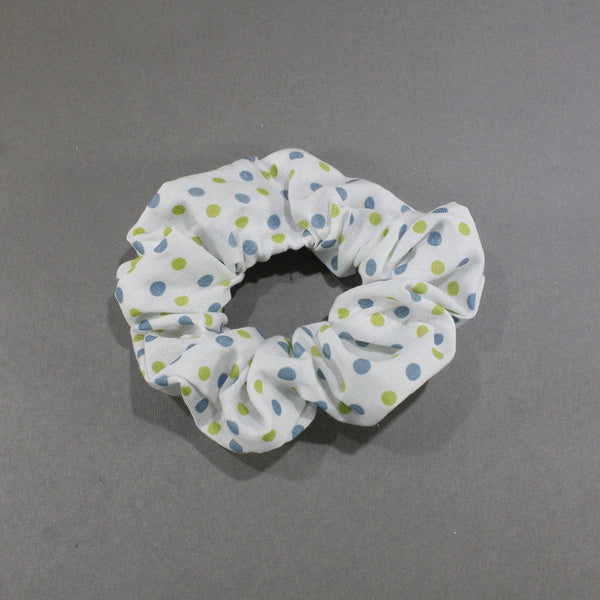Green playful pattern kid's size scrunchies