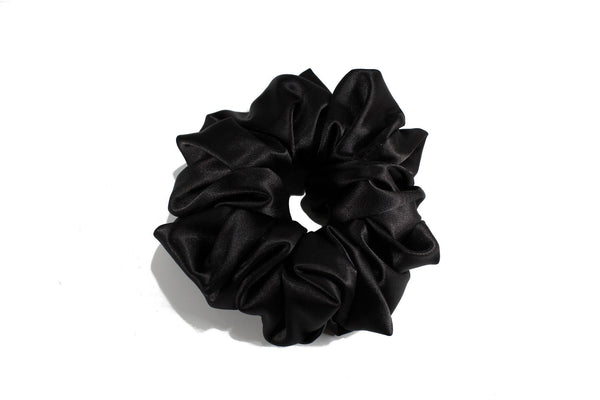 Oversized silky satin scrunchie for thick hair woman or girls