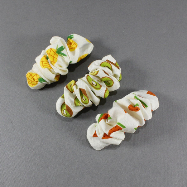 Cute and playful fruits barrette- scrunchie