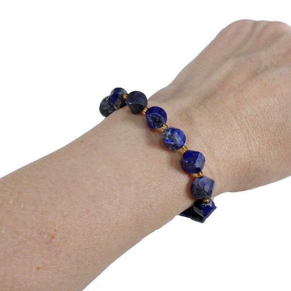 Lapis lazuli bracelet on hand