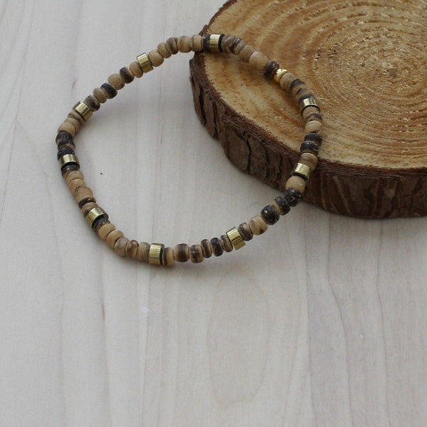 Stretch petite nature-inspired minimalist bracelet