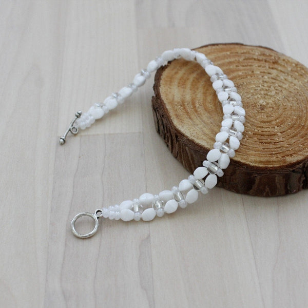 White wedding elegant bracelet for women
