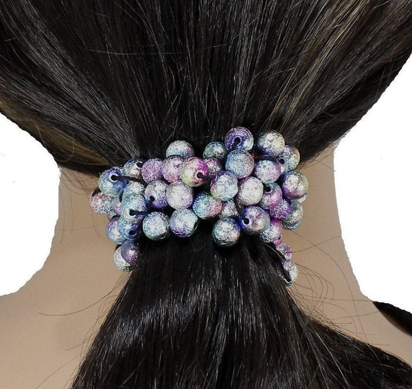 Adorable scrunchies with rainbow beads embellishment for women and girls