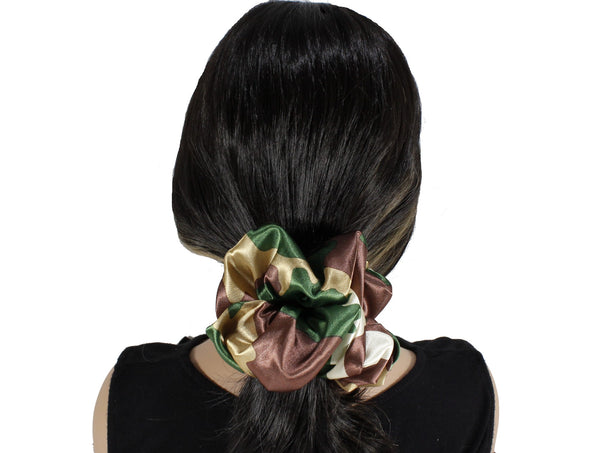 Oversized silky satin scrunchie for thick hair woman or girls