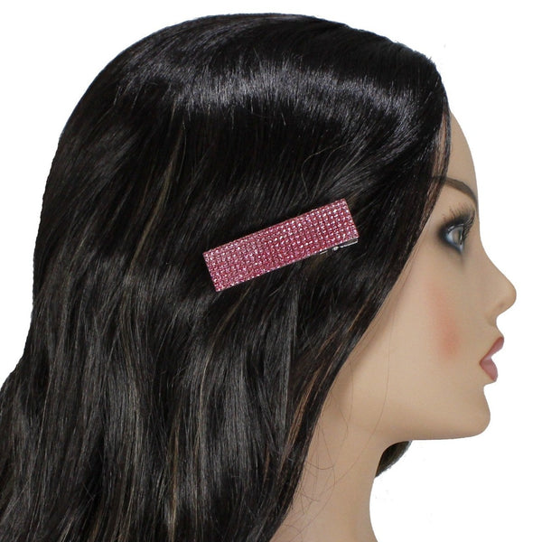 Wide sparkly crystals alligator hair clip