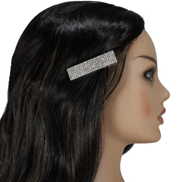 Wide sparkly crystals alligator hair clip