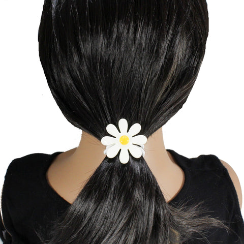 White daisy hair tie for women