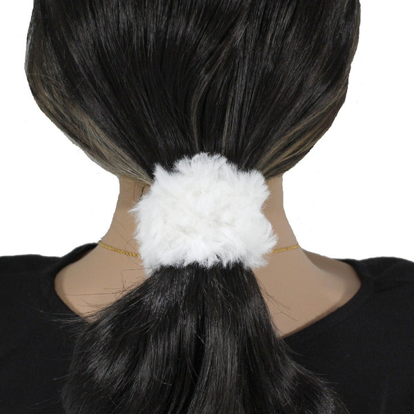 Faux fur scrunchies for women and girls