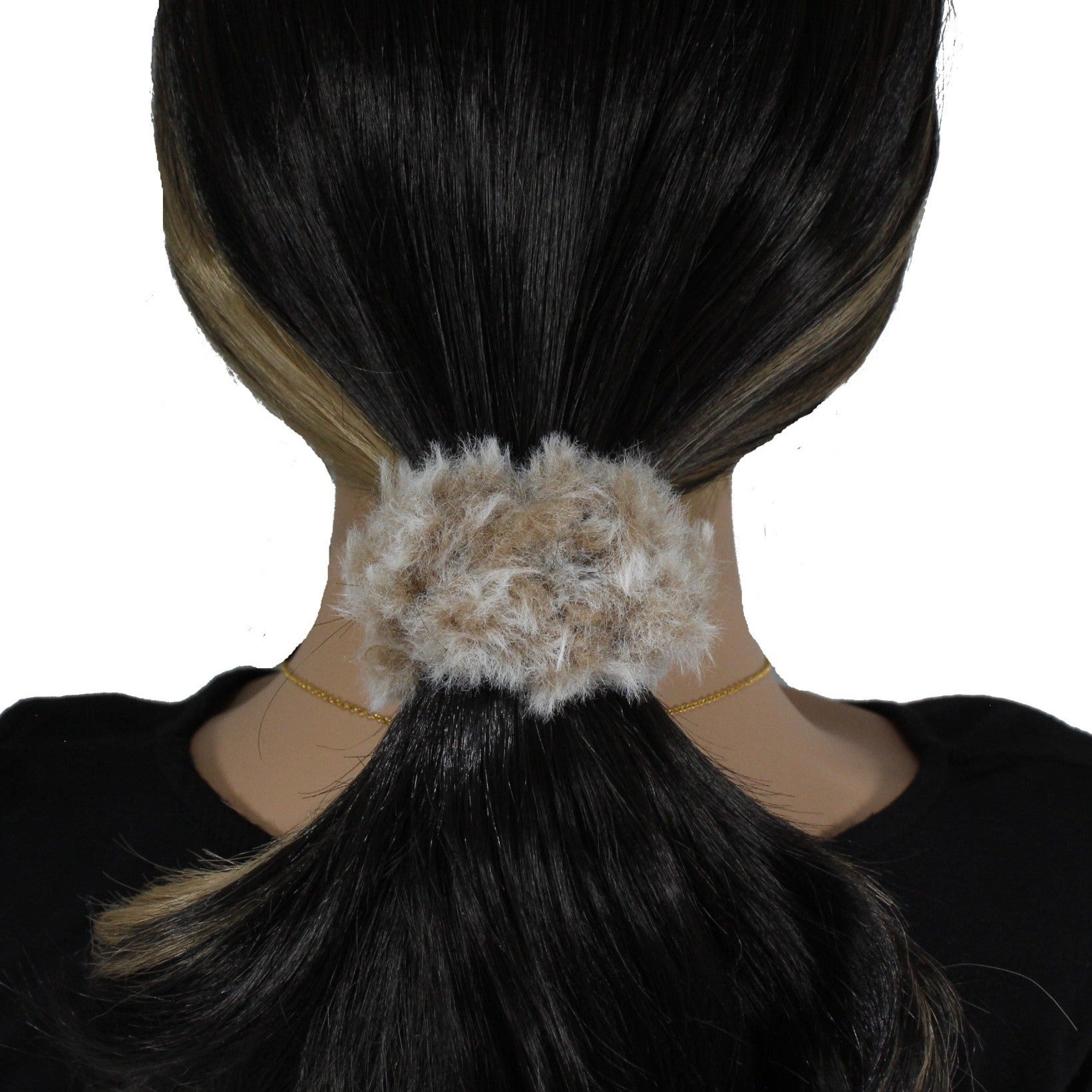 Faux fur scrunchies for women and girls