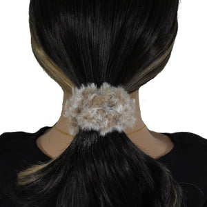 Faux fur scrunchies for women and girls