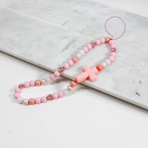 Pastel Pink Phone Wristlet with Cow Charm – Adorable Kawaii Gift Idea