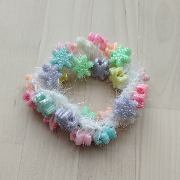 Cute winter snowflakes scrunchie for women and girls