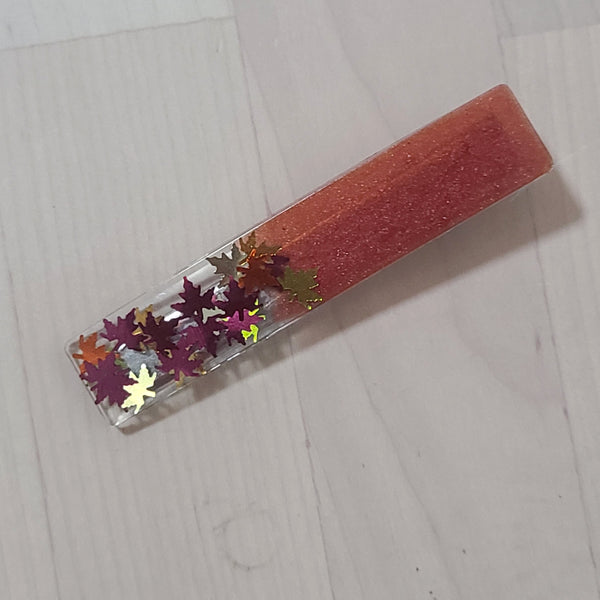 Fall Maple Leaf Alligator Hair Clip