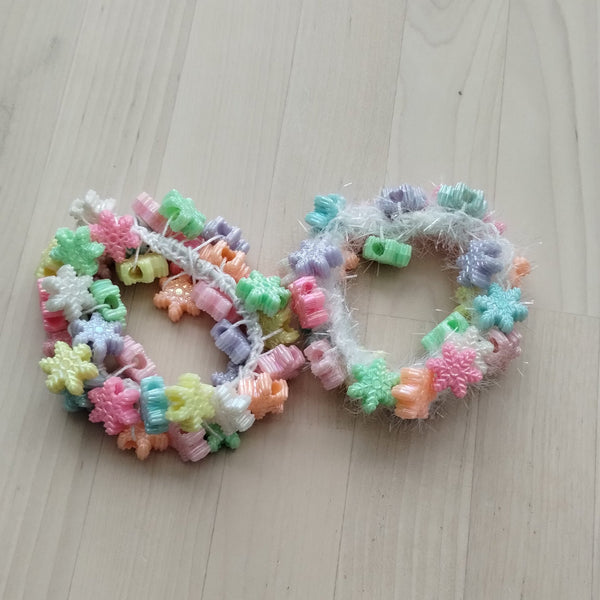 Cute winter snowflakes scrunchie for women and girls