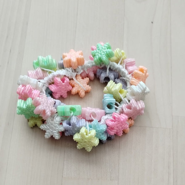 Cute winter snowflakes scrunchie for women and girls