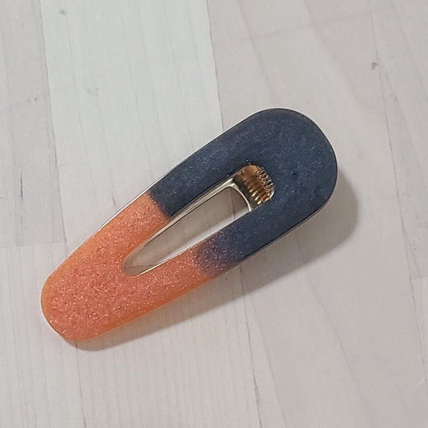 Halloween Orange and Black Alligator Hair Clip