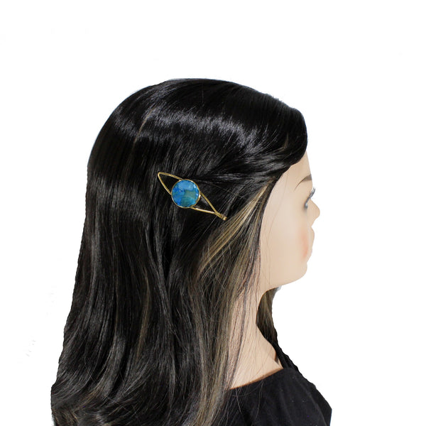 Natural abalone shell hair slide